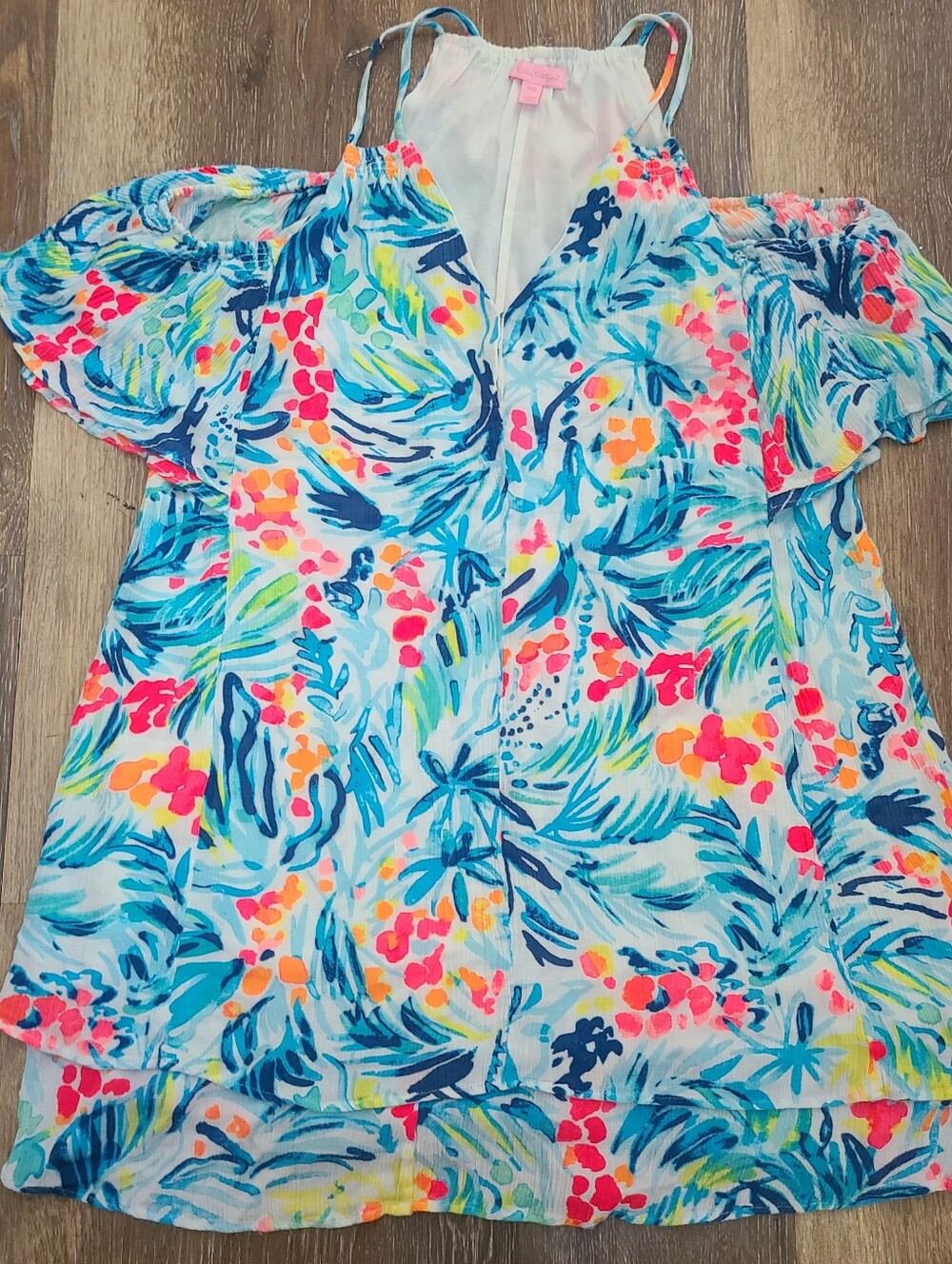 Lilly Pulitzer Cold Shoulder Mini Dress Womens Size XXS